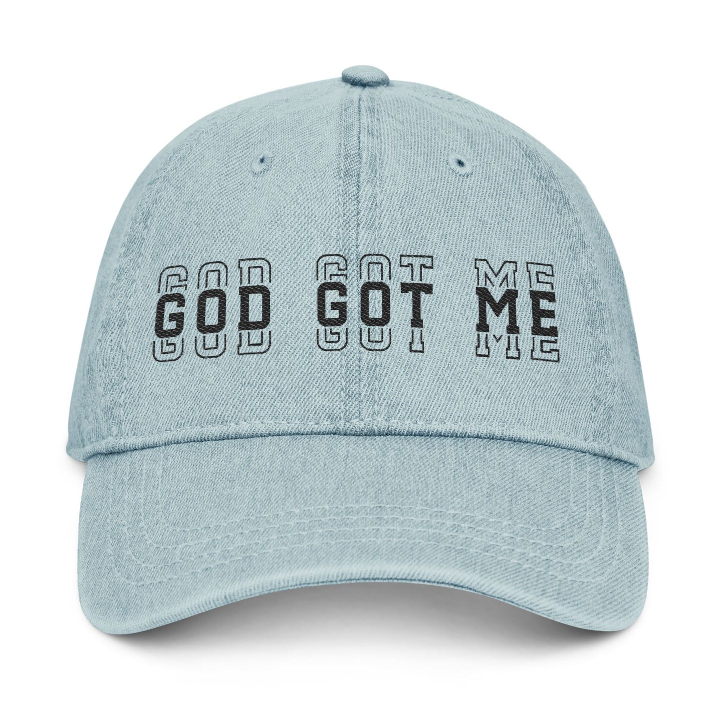 Denim "GOD GOT ME" Cap