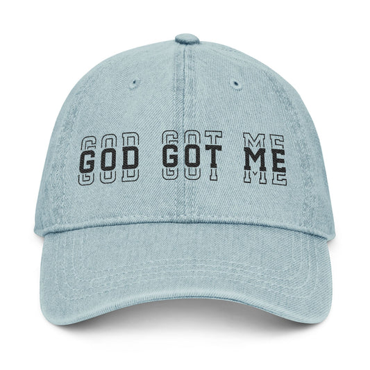 Denim "GOD GOT ME" Cap