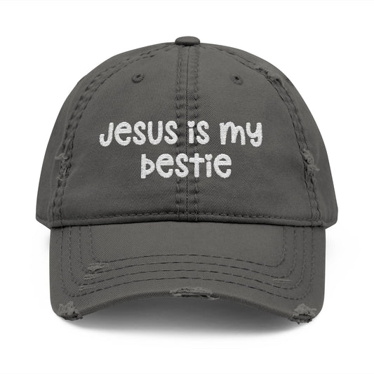 'Jesus is My Bestie' Embroidered Cap