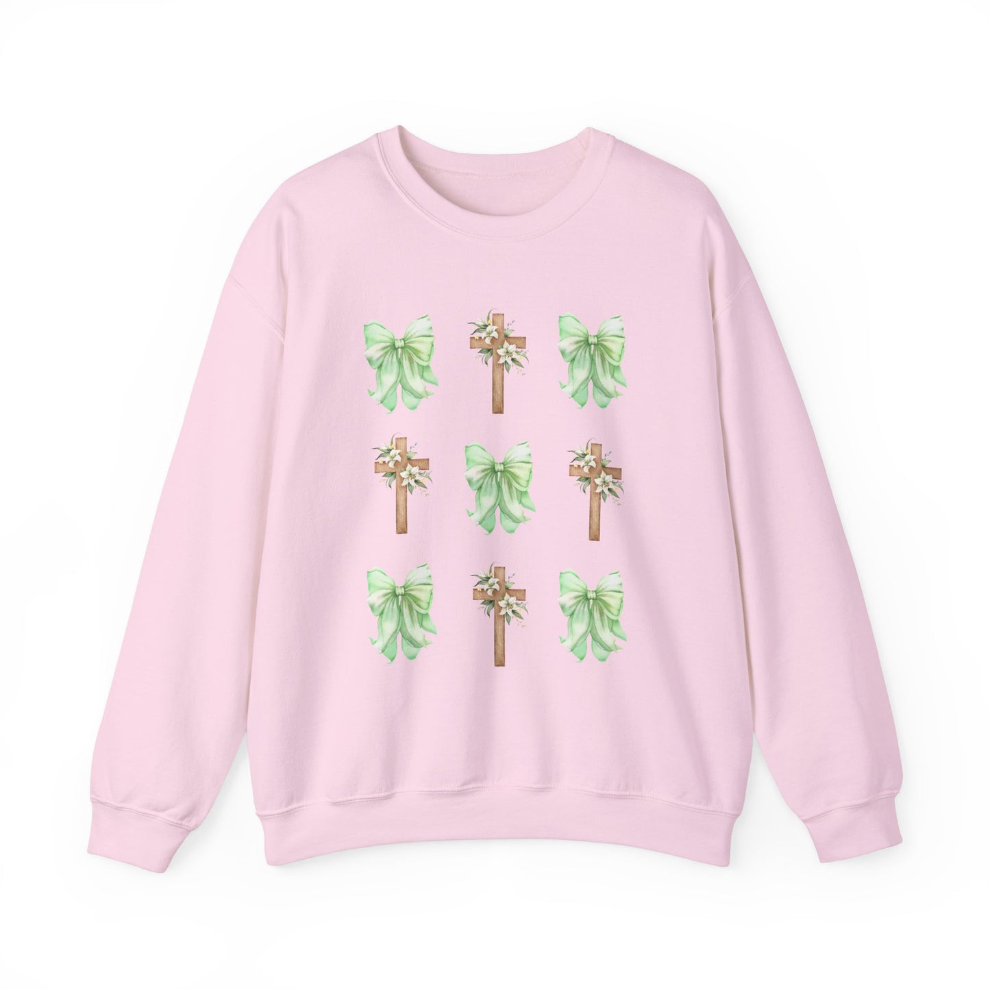 Cozy Cross and Bow Crewneck